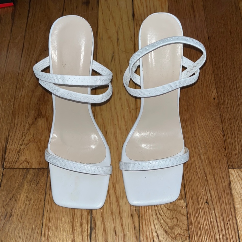 White Target Heels